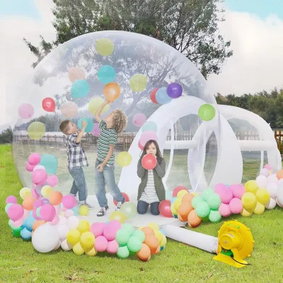 Direct Factory Supply Transparent Spherical Inflatable Tent Bubble House Camping Tent Inflatable Castle