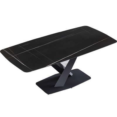 Dining Furniture Modern Marble Top Table Modern Fashion Smooth Shape Multi Functional Apartment Dining Table