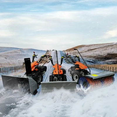 Factory Price Winter Road Cleaning Machine Gasoline Powered Snow Sweeper with Rotary Brush