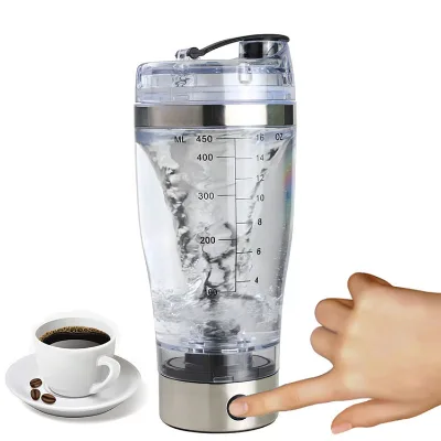 Custom logo 450ML Electric vortex Fitness Magnetic Shaker with USB Cable, Rechargeable Shaker Bottle Private Label 450ml