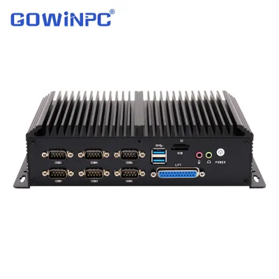 i5-8250U Fanless Embedded PC 4Intel I211 LAN 6COM 3HDMI DDR4 64GB M.2 MSATA CAN for Solar Power Monitoring Gateway