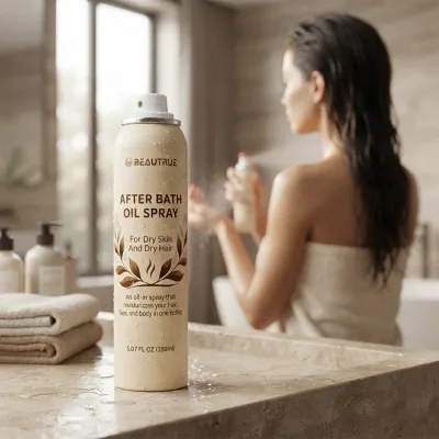Professional Brand Custom After Bath Oil in Spray Moisturizes for Hair Face and Body Luxury Repair Formula