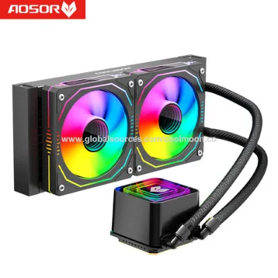 Hot selling COOLMOON OEM/ODM gaming computer cpu liquid cooler 240mm argb water cooling radiator high quality cpu cooler for pc