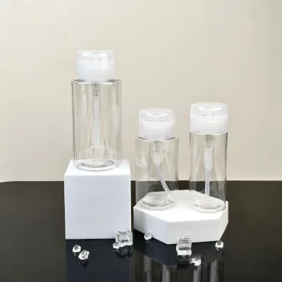 High Quality 200ml 300ml PET Plastic Push Bottle Micellar Water Cleanser Toner Skin Care Packaging