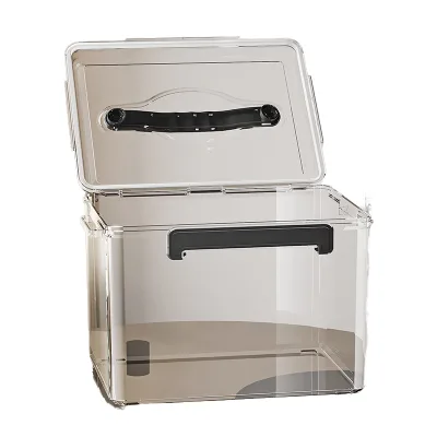 Transparent PET Plastic Sealed Photo Storage Box Large Capacity Rectangular Lid Refrigerator Kitchen Fruit Vegetable