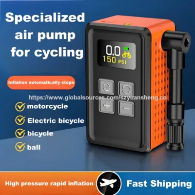 Mountain road bicycle inflatable pump, intelligent digital display, portable electric pump, cross-border