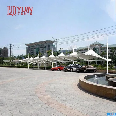 Luxury Tent Steel Membrane Structure Canopy Architecture in Awing for Carport