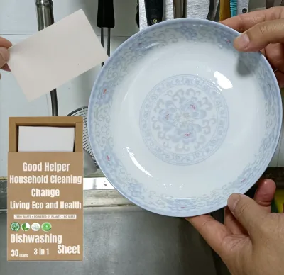 Private Label Dish Cleaning Natual Cleaner Sheet Dishwashing Detergent Sheets for Dishwasher