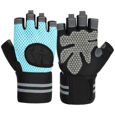 Indoor and Outdoor Heavyweight Training Wholesale Gym Workout Gloves With Wrist Wrap Skin-friendly Material