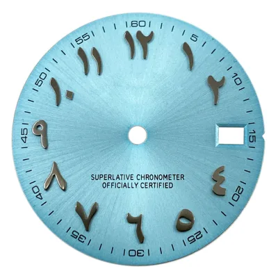 High Quality Watch-dial-maker Custom Arabic Numerals Wrist Watch Dial 28.5mm+Luminous Pointer NH35 Movement Watch Case Dials