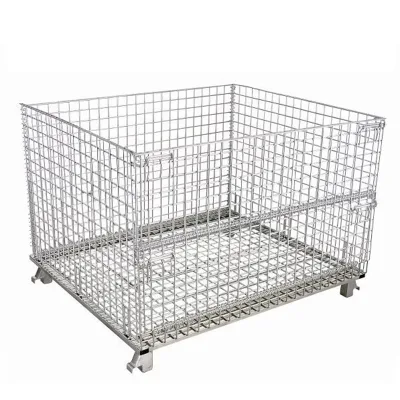 Metal container iron cage wire mesh storage cage