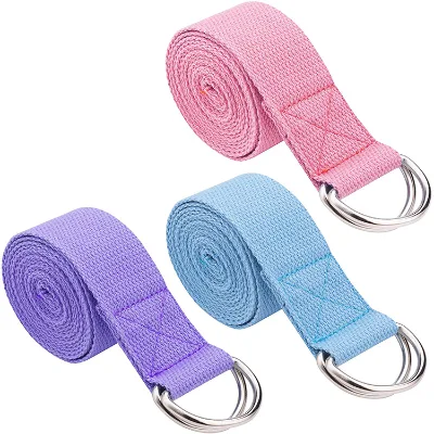 Durable Yoga Strap Cotton Yoga Exercise Adjustable Straps for Stretching