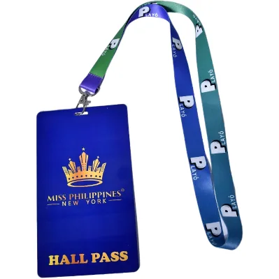 Wholesale Custom Printed Professional Lanyard with Double Hole PVC ID Card Polyester/Nylon Material for Corporate School Use