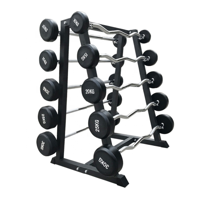 Free Weights Black Head Dumbbell Curved Straight Bar Dead Weight for Gym Home Fitness Strength Training