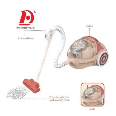 HUADA Children Housework Exercises Educational Simulated DIY Vacuum Cleaner Toy for Kids With Light & Sound Play House Toys