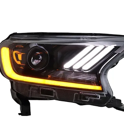 SINO Suitable for Ford Everest Headlight Assembly Ranger Modified LED Lens Mustang Daytime Running Light Sequential Turn Signal
