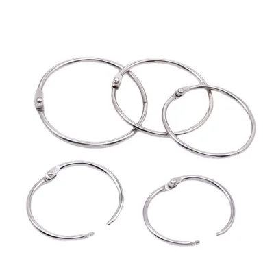 Wholesale Customization Catalogue Book Ring Silver Iron Metal Photo Metal Book Binder Rings Loose Leaf Rings
