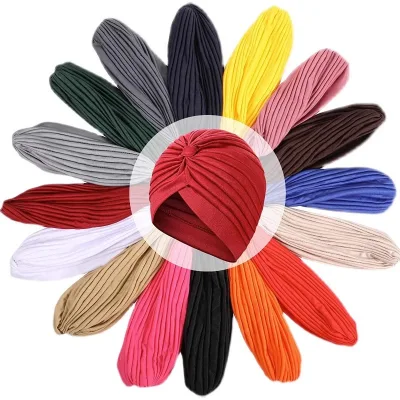 High Stretchy Crepe Polyester Women Undercap Solid Colors Plain Weave Ethnic Women Instant Hijab Caps Bonnet