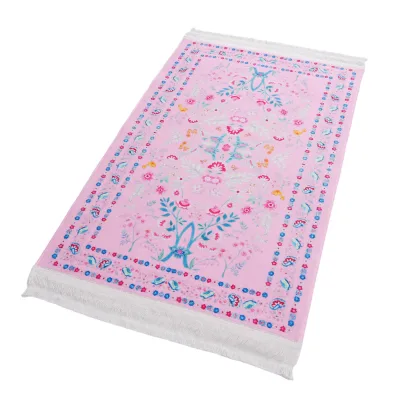 Ramadan Eid Mubarak Gift Kaaba Pattern Muslim Prayer Rug Fringe Luxury Islamic Prayer Mat Religious Present