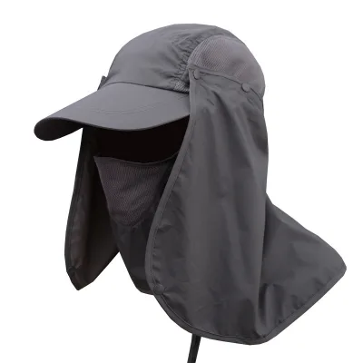 New Men's Fishing Hat Outdoor Fishing Cap Uv Protection Adjustable Breathable Sunshade Solid Casual Thermal Fishing Hat for Men