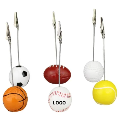 Wholesale High Quality Golf Soccer Photo Holder Memo Clips Basketball Baseball Memo Clip Holder Table Name Card Holder Clips