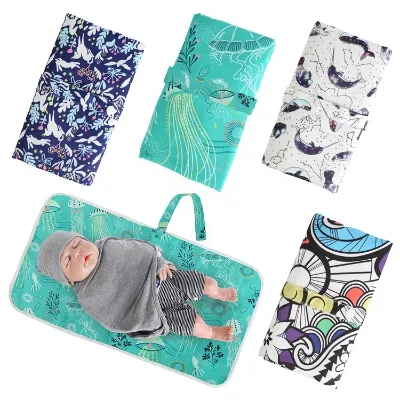 Travel Nappy Diaper Waterproof Diaper Changing Pads Cover Play Mat Baby Foldable Nappy Cover Mat