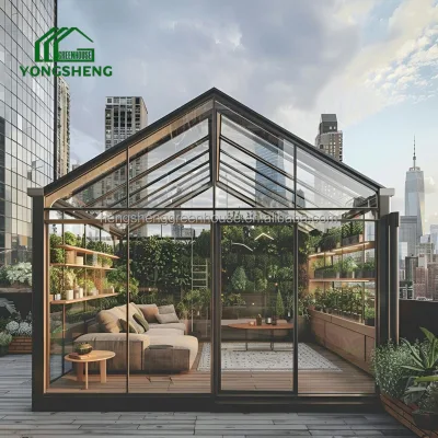 Elegant Victorian Style Galvanized Steel Tempered Glass Powder Coated Patio Sunroom Easy Assembly Home Terrace Backyard Use