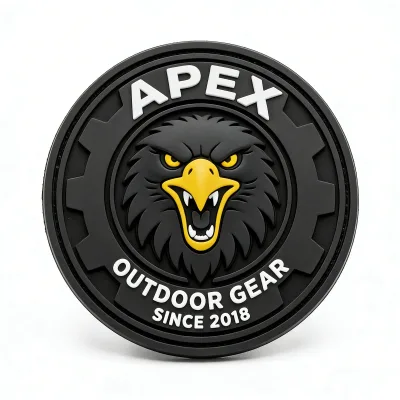 Durable Custom Logo PVC Rubber Sequins Emblems Sew-On Application Washable for Uniforms Jeans Backpacks Bags