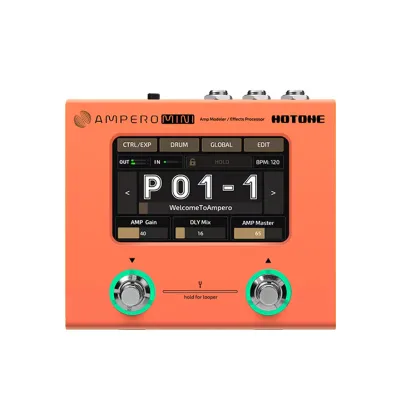 Hotone Ampero Mini Electric Guitar Multi-Effects Processor for Bass & Acoustic Guitar with Digital Sound Card and Amp Simulator