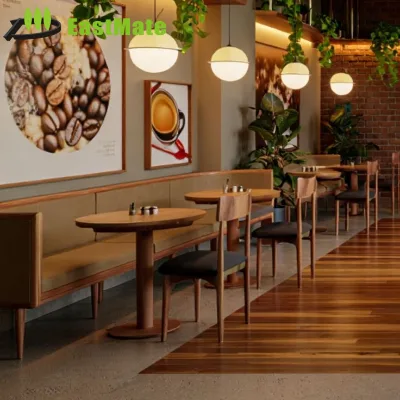 Modern Custom Hotel Restaurant Dining Chairs Set Solid Wood Frame Premium Upholstery OEM ODM Round 2-Seater