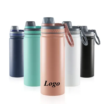 18oz Stainless Steel Thermos Flask Drinking Bottle With Sports Lid Insulated Water Bottle Sports Outdoor Bottle