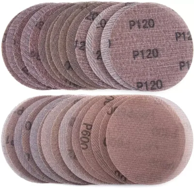 5inch 125mm Mesh Sanding Discs Hook and Loop Sanding Screen Disc for Dry Wall Polishing, Sand Paper Net Discs for Sander