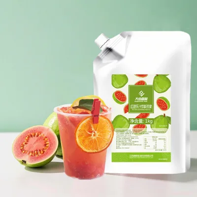 Boba Tea Store Same Milk Tea Raw Material Red Guava Juice Concentrate Fruit Juice Halal Certification