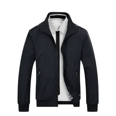 Wholesale Jackets for Men's Autumn New Korean Version Jackets Slim Fitting Clothes Solid Color Casual Men's Clothing