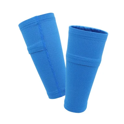 Professional Protection Football Shin Guard Sock Cover for Men Double-Layered High Elasticity Breathable Polyester