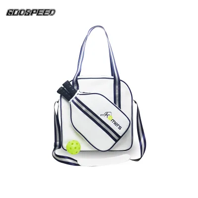 Custom Water-Resistant Women's Tennis Racket Bag Quilted Shoulder Paddles Beach Tote with Shoulder Straps for Pickleball