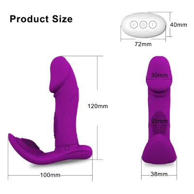 Remote Control 3 Speeds Wiggle and 7 Kinds Strong Vibration Wiggling Mimic Finger Wearable Vibrator
