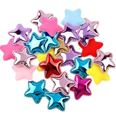 Sparkling Powder Decorative Star Shaped Cloth Sticker