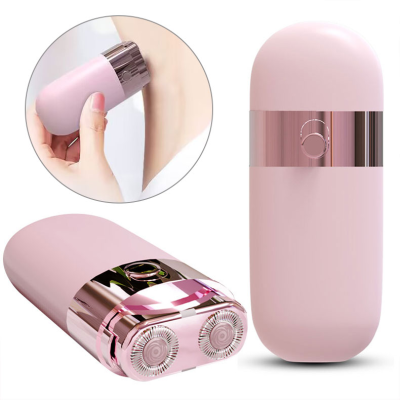 Mini Electric Shaver Waterproof Razor Hair Remover USB Groomer Waterproof Rotary Razor Beard Hair Trimmer