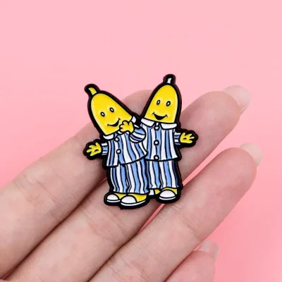 Cute Cartoon Banana Character Enamel Pin Casting Funny Metal Brooch Alloy Badge Ornament Garment Bag Daily Fashion Accessories