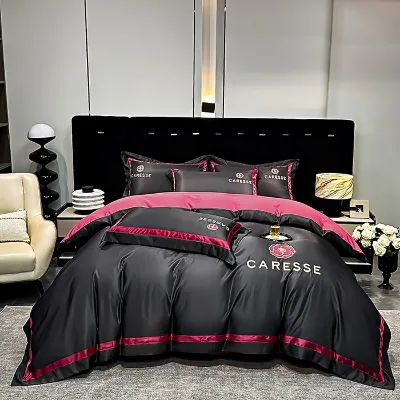 2025A 2025A Washed for Lyocell & Cotton Embroidered Bedding Set 4 Pieces