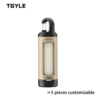 Portable Waterproof Outdoor Camping Lantern USB Rechargeable LED with 3 Modes Hook for Hiking Fishing Tents Campsite
