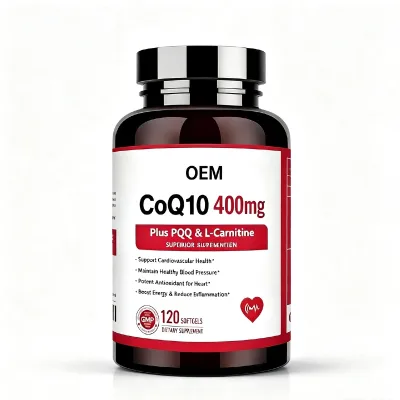Private Label Coenzyme Q10 COQ 10 Softgels for Heart Health Energy Production 120pcs