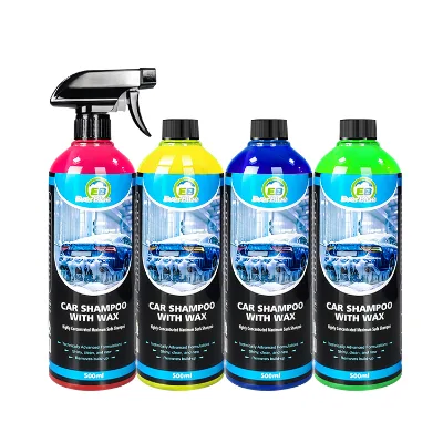 Professional Car Wash Shampoo with Wax 500ml 1:1000 Concentration High Foam Formula Safe for All Paint Leaves Glossy Finish