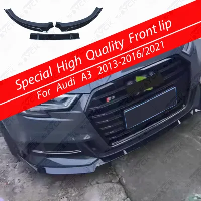 Car Parts Front Chin Lips ABS Anterior Lip Font Bumper Lip Spoiler for A3 S3 2013-2019