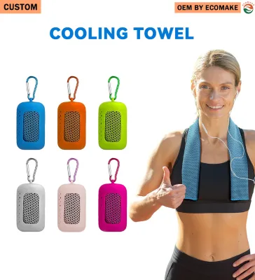 EMB2 Instant Ice Cooling Towels Microfiber Towel Customization Soft Stay Cool Chilly Towels for Yoga Sport Gym Workout Camping