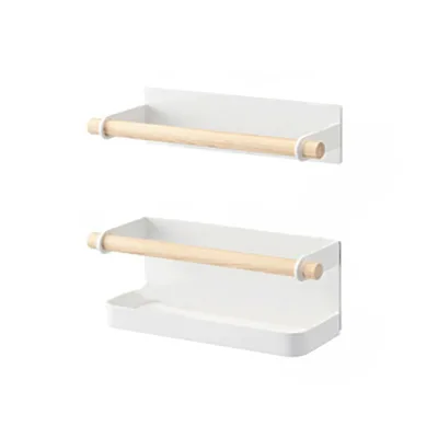 Custom Wall-Mounted Iron Beech Wood Umbrella Holder Back Draining Rack Metal Handicraft Umbrella Storage Organizer for Door