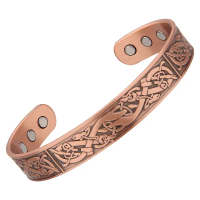 Factory Hot Sale Wholesale Copper Magnetic Therapy Bracelet Women Viking Totem Magnetic Bracelet