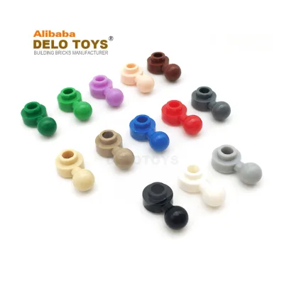 DELO TOYS  Building Blocks Bricks Plate, Round 1*1 with Tow Ball with Hole (Homemaker Figure / Maxifigure Hand) (NO.3614) 3614b