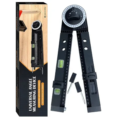 Multifunctional Marking Ground Gauge Woodworking Scriber Compass Measuring Angle Meter Drawing Horizontal Positioning Tool